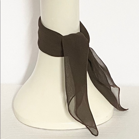 Brown chiffon scarf
